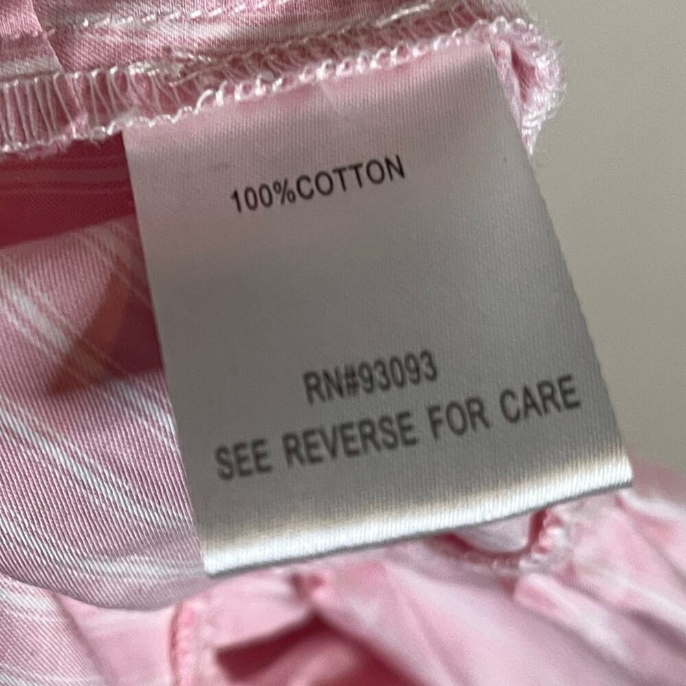 Tyler Boe Pink & White Striped Ruffled Peplum Bell Sleeve Blouse - Picture 5 of 6